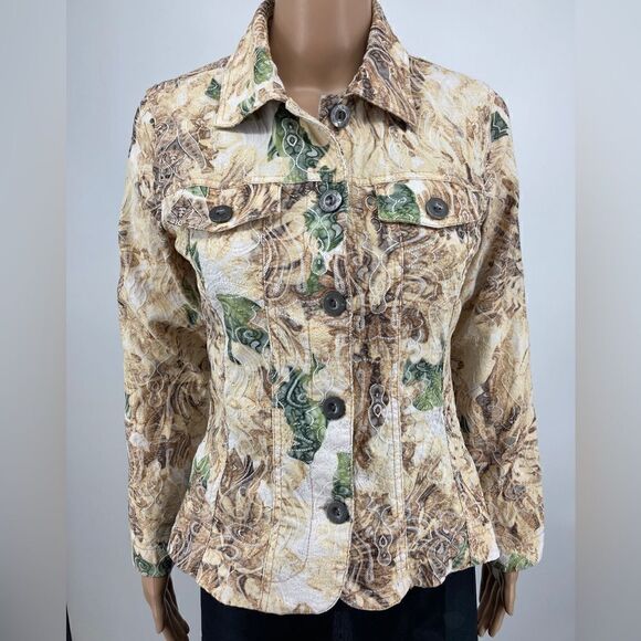 Analogy Boho Chic Embroidered Jacket Size S - Picture 1 of 7